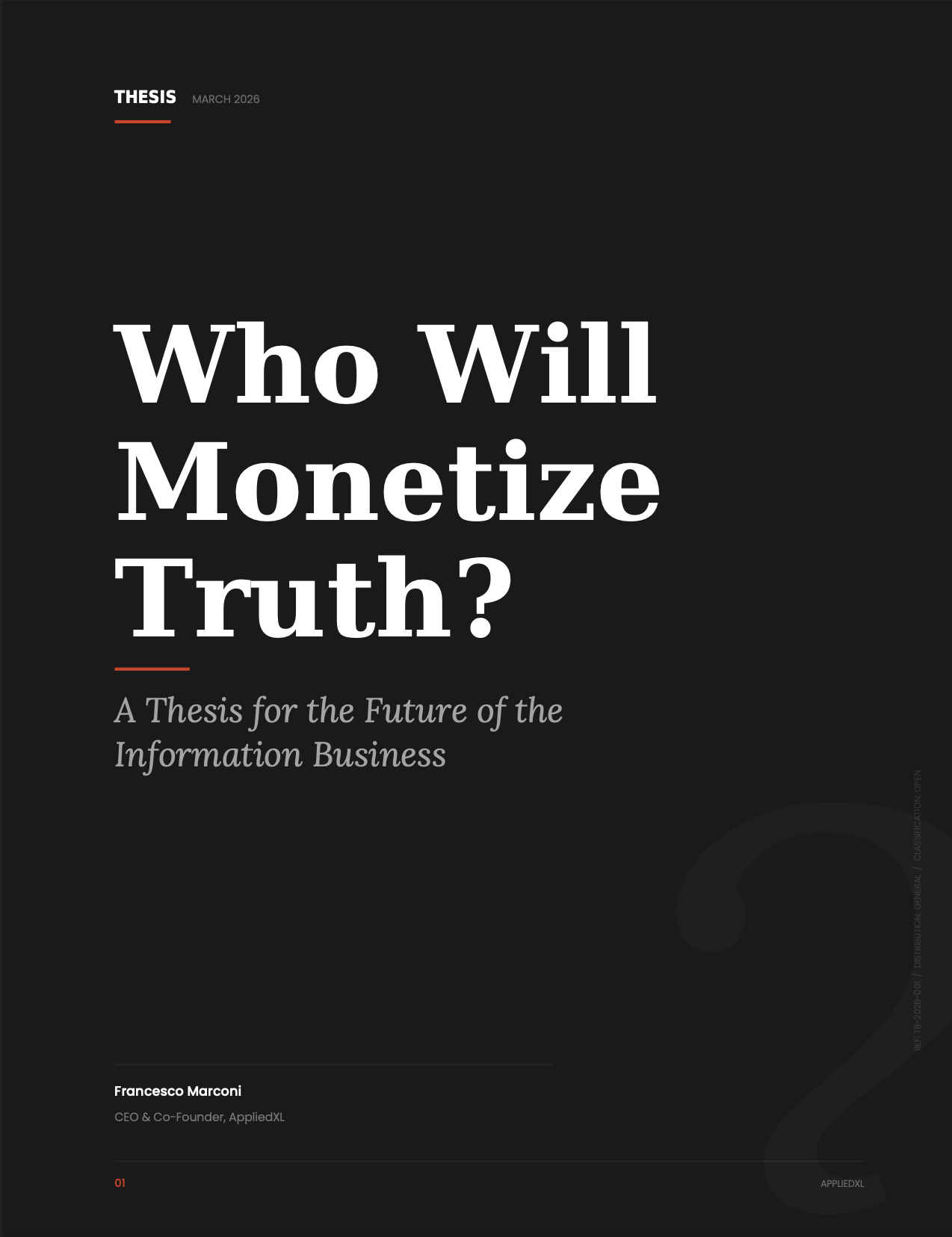 Who Will Monetize Truth? cover